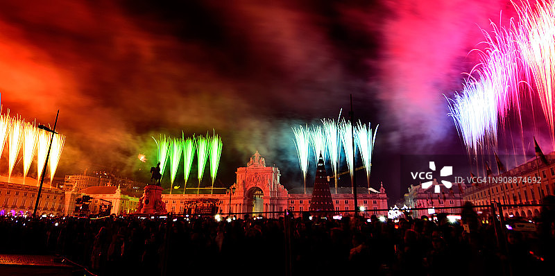 新年除夕烟花图片素材