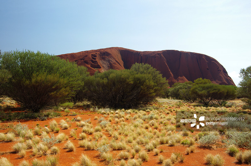 澳大利亚北领地乌鲁鲁卡塔丘塔国家公园的乌鲁鲁景观图片素材