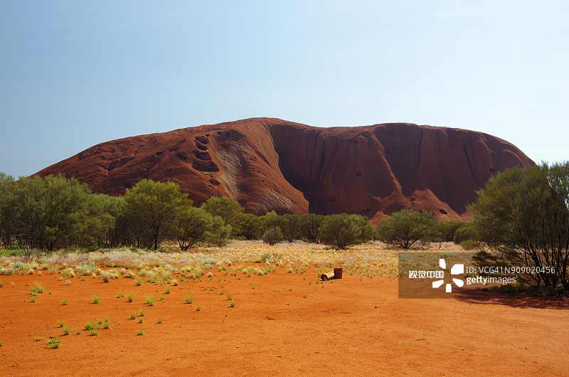 澳大利亚北领地乌鲁鲁卡塔丘塔国家公园的乌鲁鲁景观图片素材