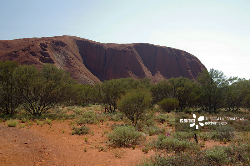 澳大利亚北领地乌鲁鲁卡塔丘塔国家公园的乌鲁鲁景观图片素材