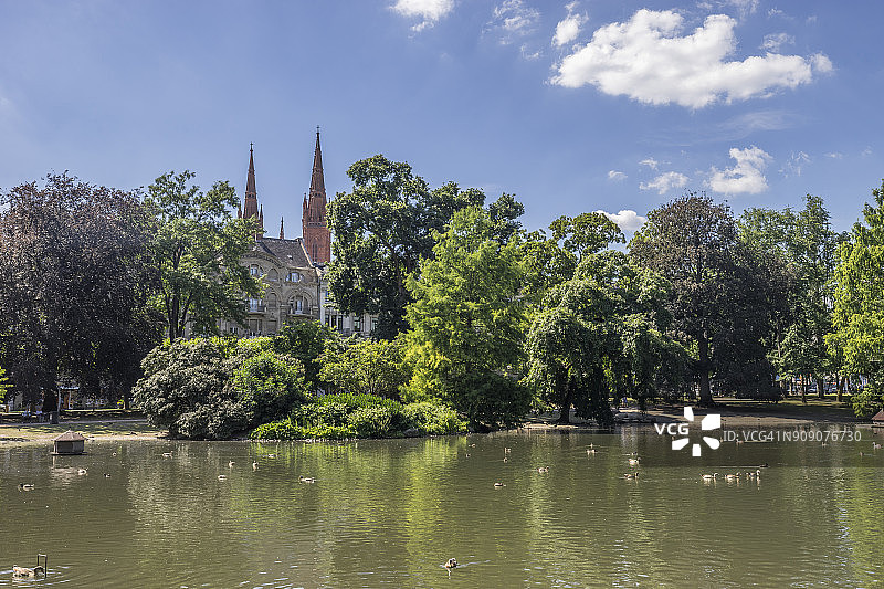 德国黑森州威斯巴登：瓦尔默丹景观花园图片素材