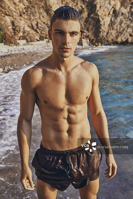 英俊男模肖像图片素材