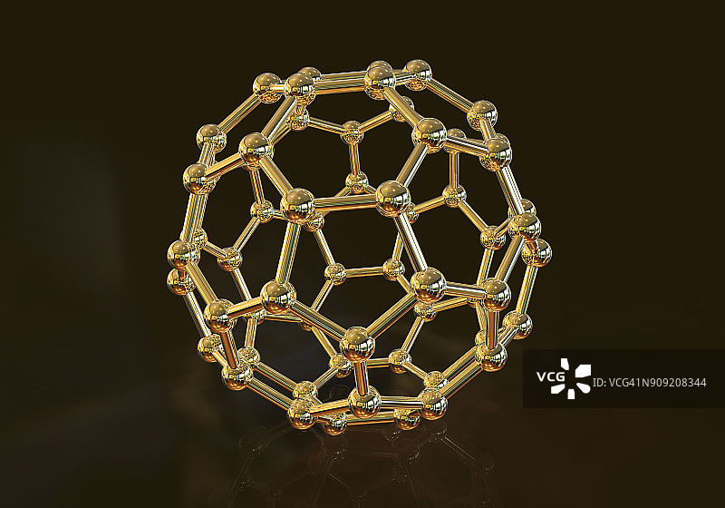 巴基球纳米颗粒，图示图片素材