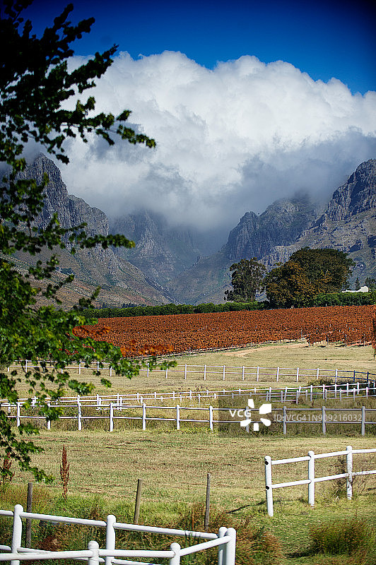开普敦温elands牧场山秋景图片素材