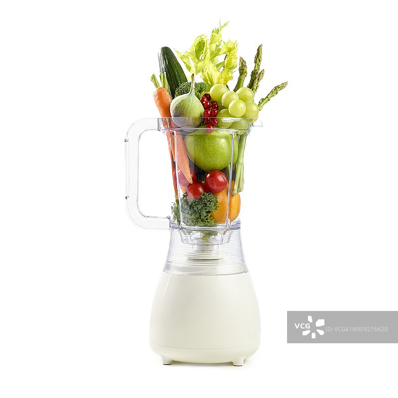 搅拌机中的新鲜农产品图片素材