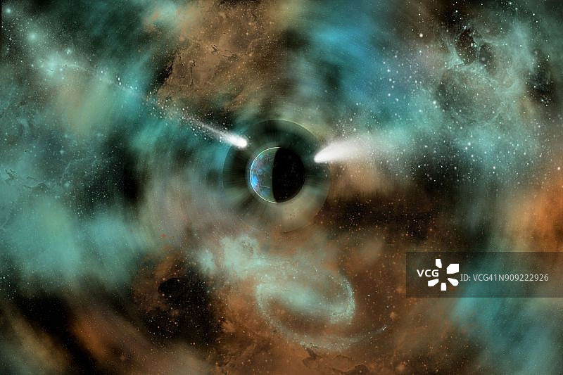 充当维度门户的黑洞图片素材