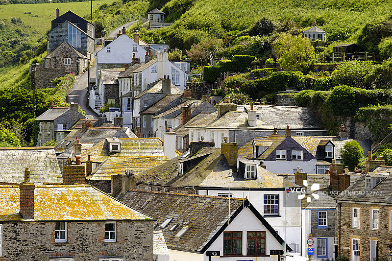 英国英格兰康沃尔郡艾萨克港房屋图片素材