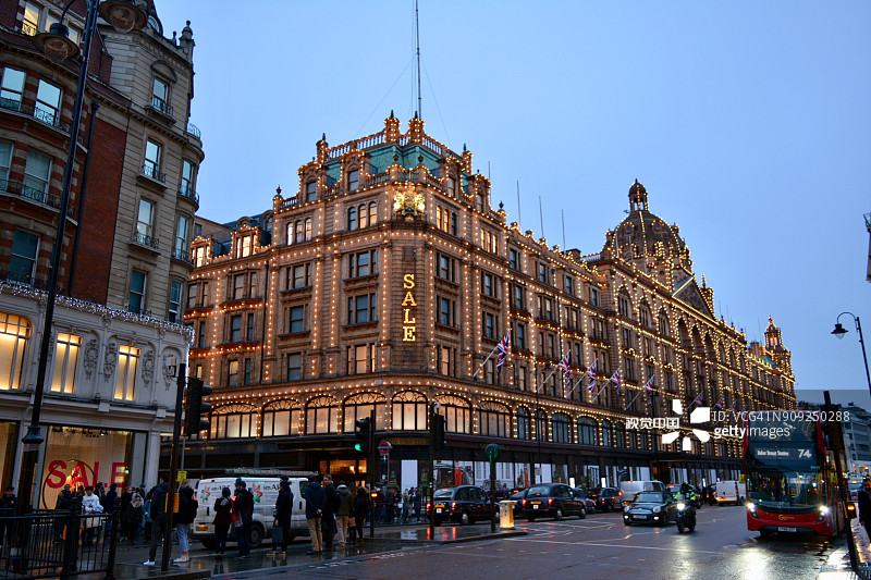 圣诞节的哈罗德百货公司图片素材