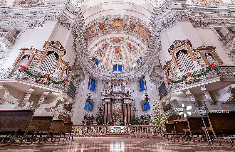 萨尔茨堡大教堂内部景观图片素材