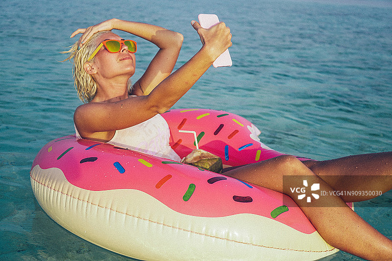 马尔代夫的自拍时光图片素材