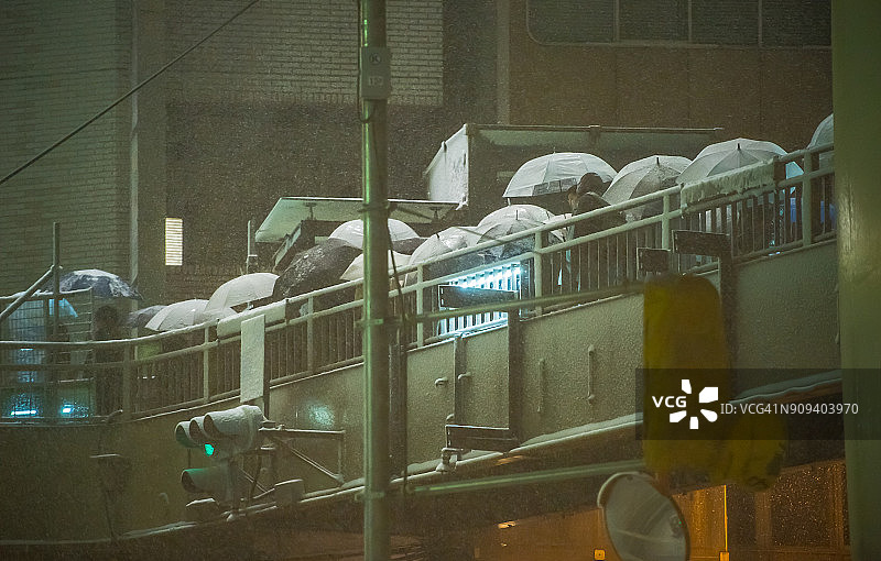 东京大雪 2018-01-22图片素材