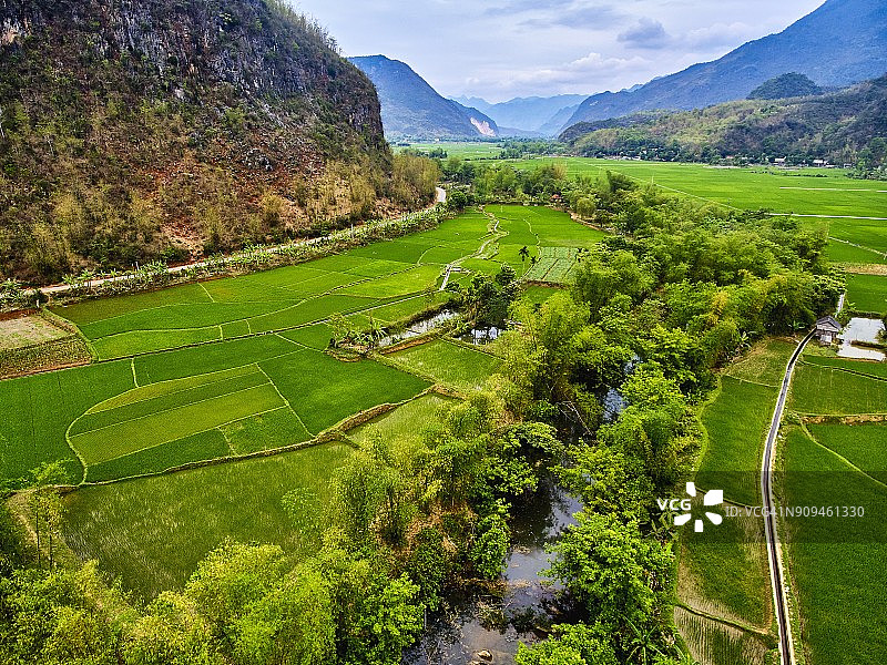 越南北部梅州风景山谷图片素材