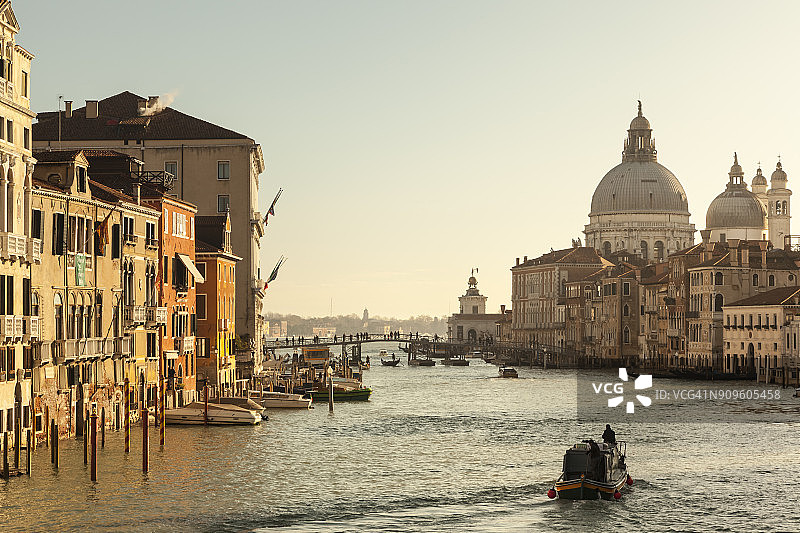 意大利威尼托，威尼斯大运河清晨景色图片素材