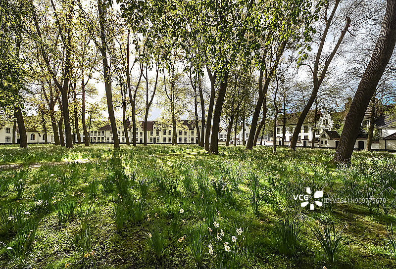 比利时弗兰德斯布鲁日贝居安会院图片素材