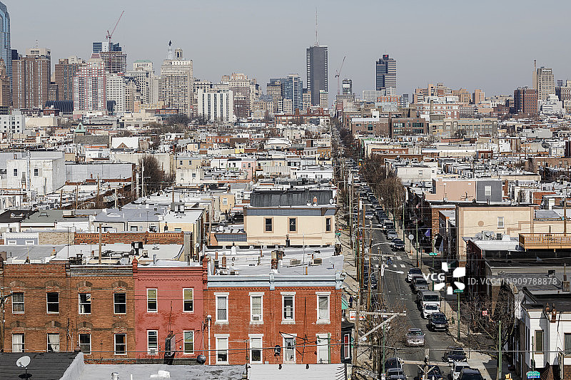 费城南部鸟瞰图片素材