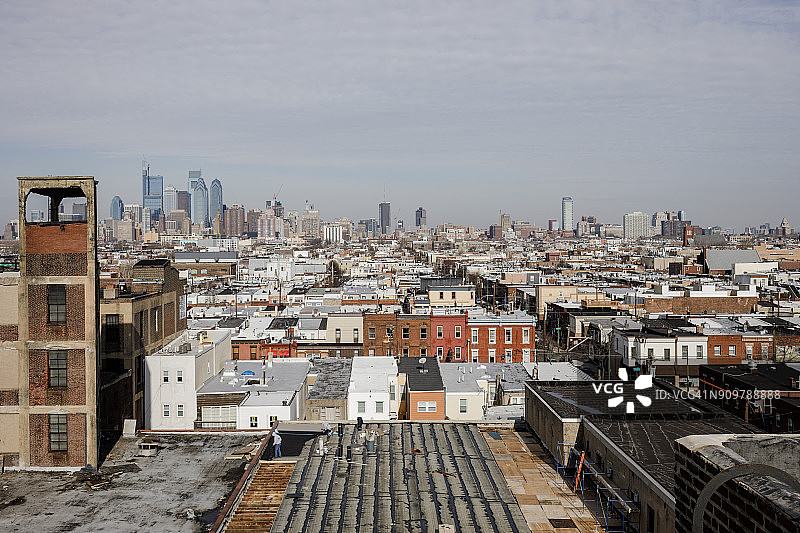 费城南部鸟瞰图片素材