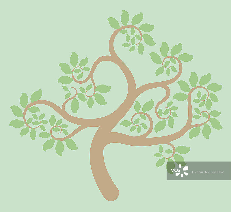 带叶子的树木图片素材