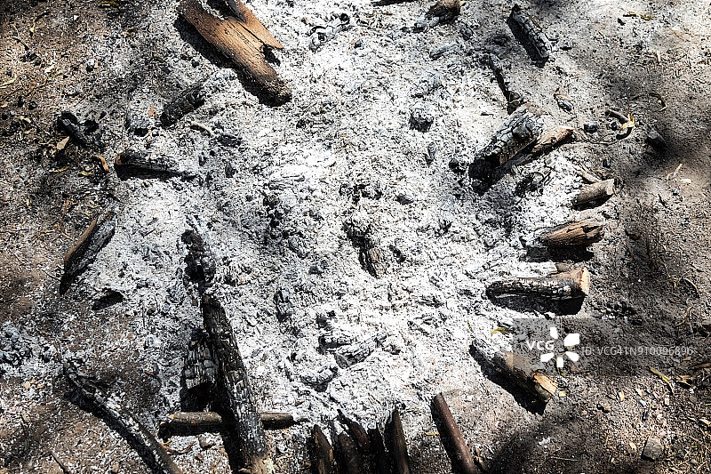 墨西哥瓦斯卡德奥坎波的营火遗迹图片素材