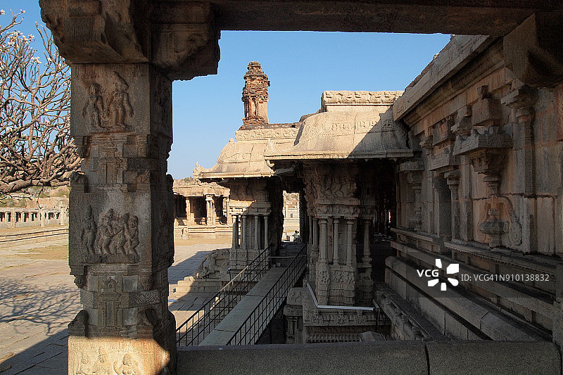 维塔拉神庙，维查耶那加尔古国，汉比，卡纳塔克邦，印度图片素材