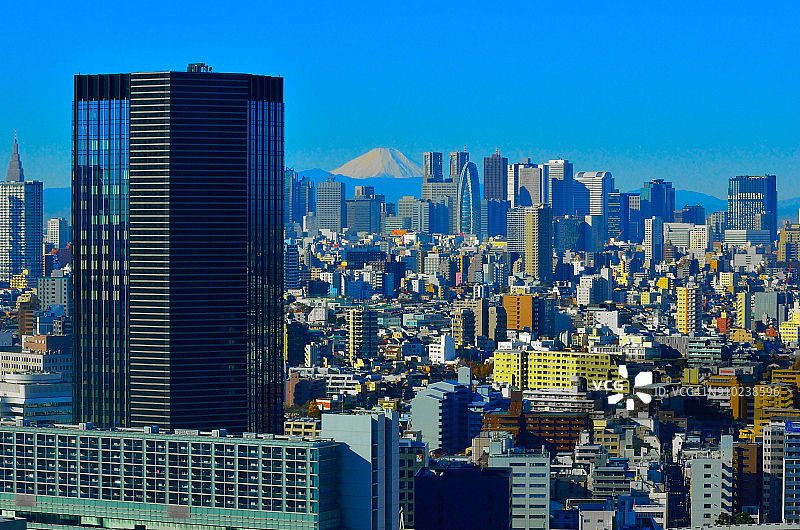 从东京看到的富士山图片素材