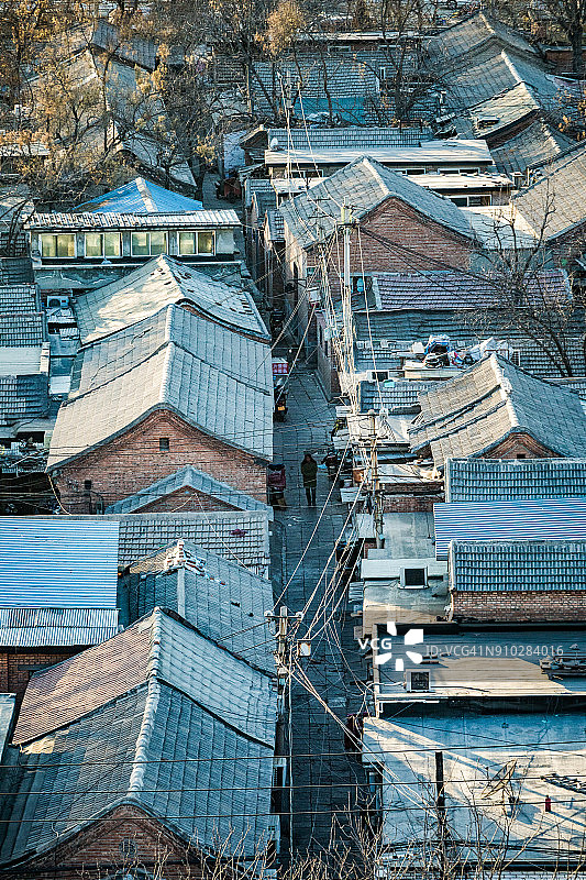 北京胡同高处景观图片素材
