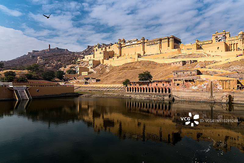 斋浦尔琥珀堡，印度拉贾斯坦邦图片素材