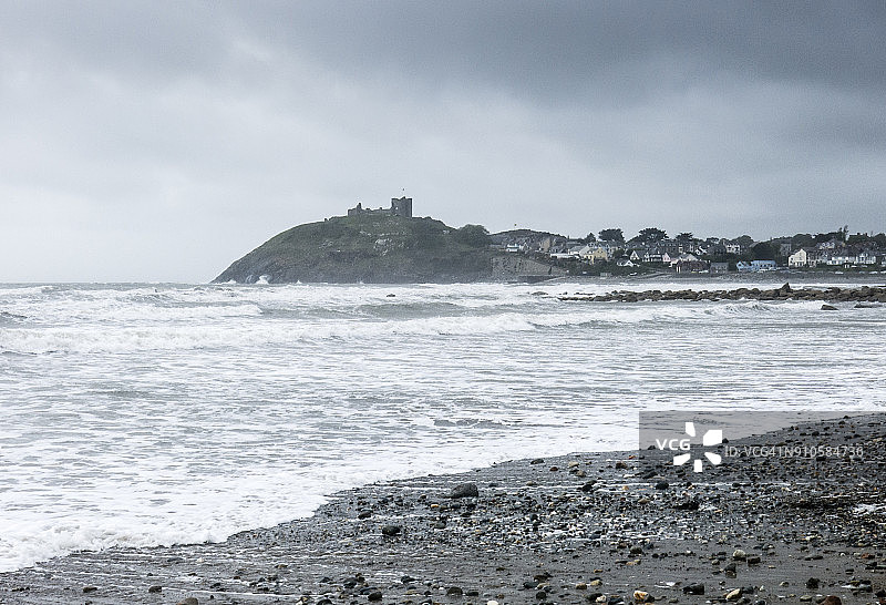 Llyn半岛上的威尔士海岸小径，位于Porthmadog和Criccieth之间图片素材