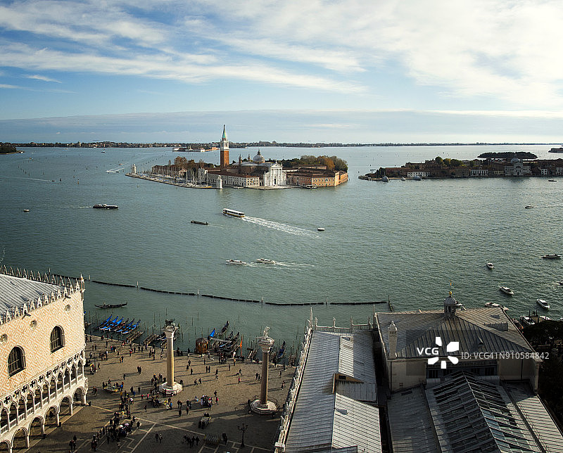 意大利威尼斯圣马可广场鸟瞰图片素材