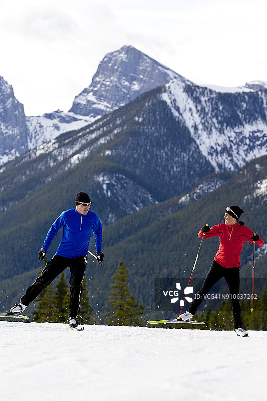 落基山脉越野滑雪图片素材