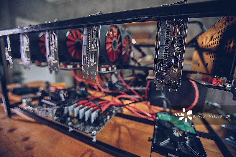 比特币矿场图片素材