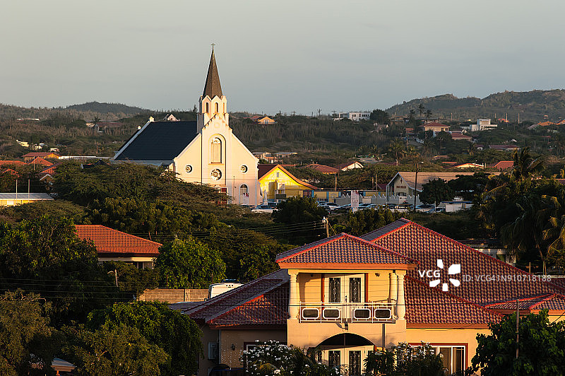 阿鲁巴诺德圣安妮教堂一景图片素材