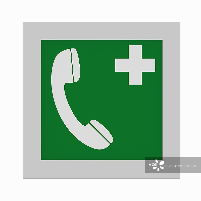 当前救援标志：紧急电话图片素材