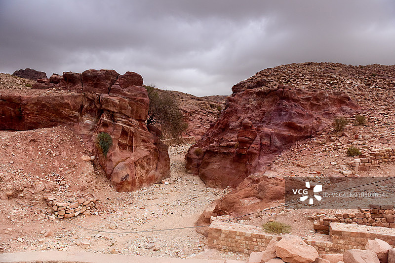 约旦佩特拉的宁芙神殿图片素材
