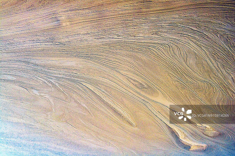 潮滩沙画景观图片素材