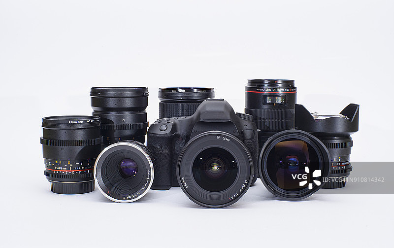 相机及各种镜头图片素材