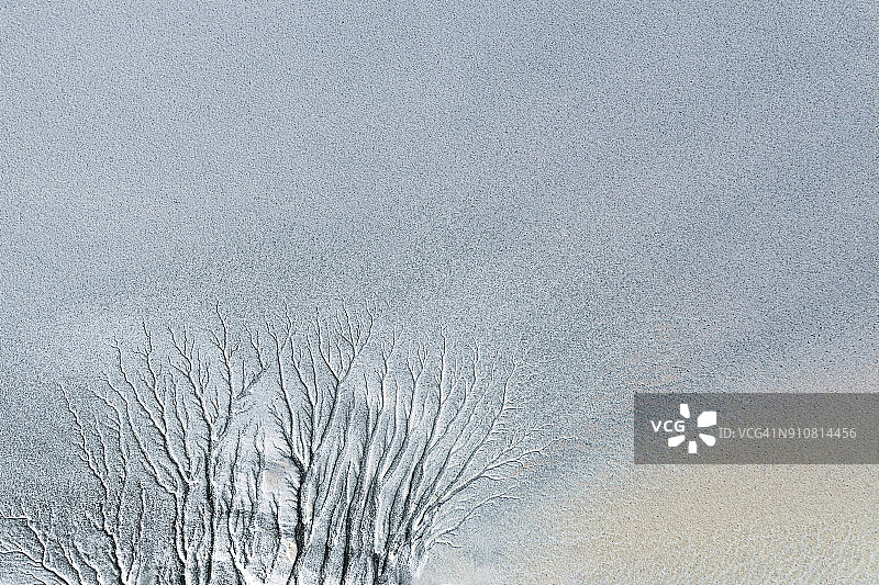 潮滩沙画景观图片素材
