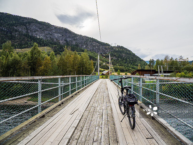 在挪威骑自行车图片素材