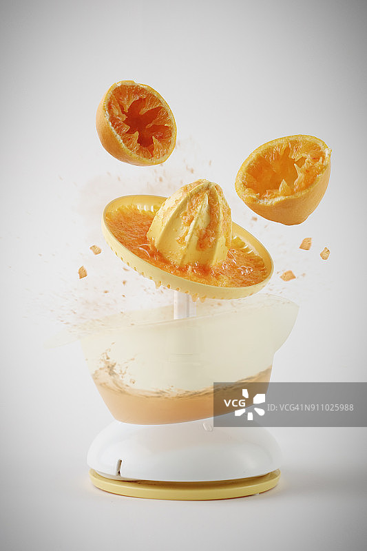 橙汁迸发图片素材