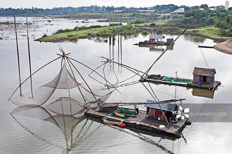 柬埔寨磅湛的渔船图片素材