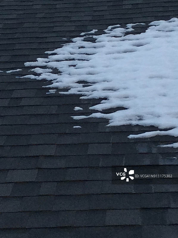 融雪的屋顶图片素材