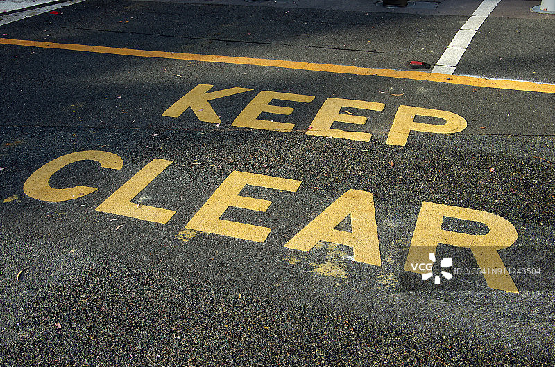 道路上的保持清洁标志图片素材