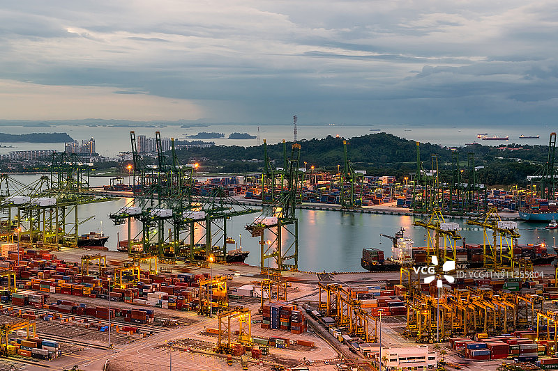 集装箱码头图片素材
