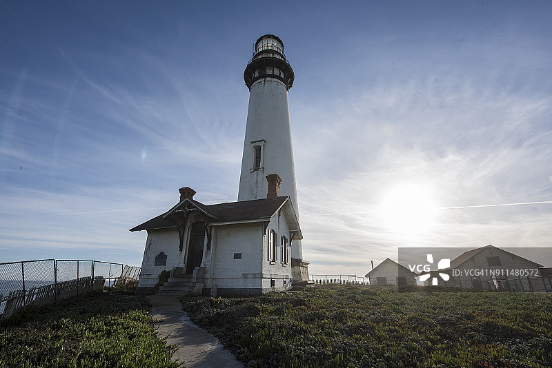 鸽子角灯塔：美国加利福尼亚州图片素材