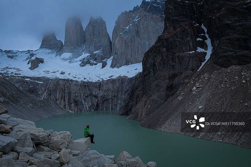在智利巴塔哥尼亚徒步旅行图片素材