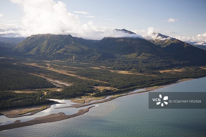 阿拉斯加中南部马鞍山和库克湾图片素材