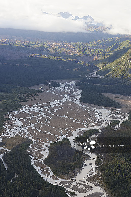 阿拉斯加中南部马鞍山和库克湾图片素材