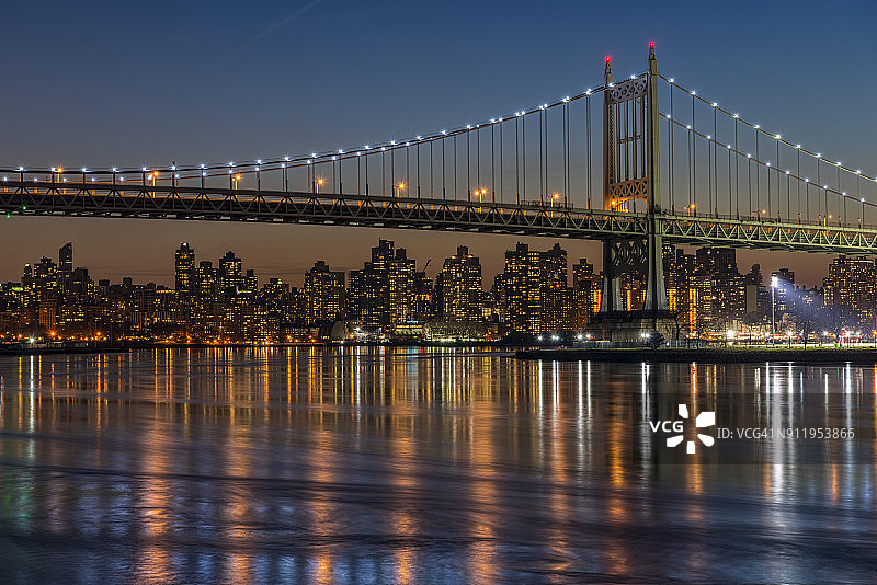 暮色下的罗伯特·F·肯尼迪大桥图片素材