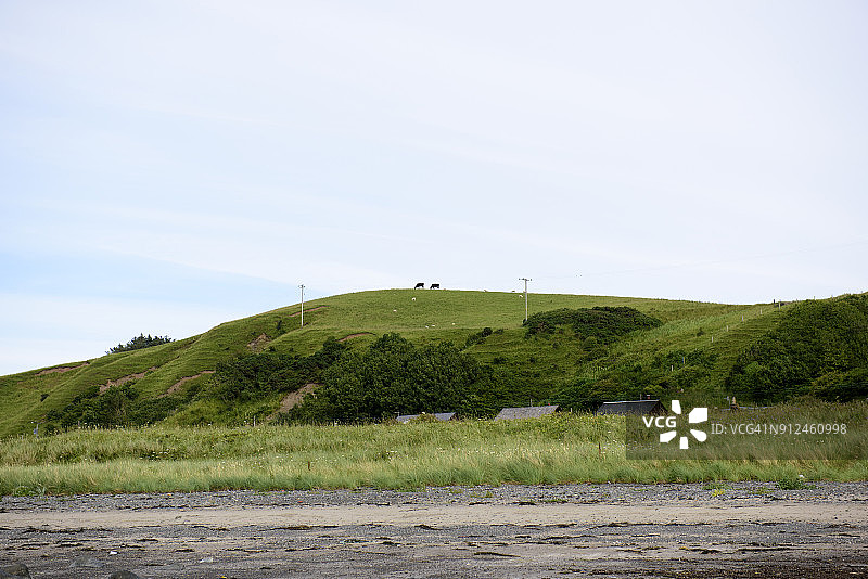 苏格兰艾尔郡沿海小径Lendalfoot海滩图片素材