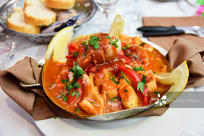 乌拉圭蒙得维的亚的鳕鱼汤图片素材