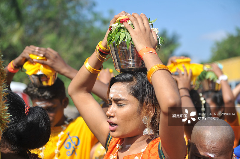 新山柔佛的印度大宝森节图片素材